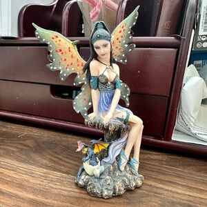 vintage dark Fairy figurine